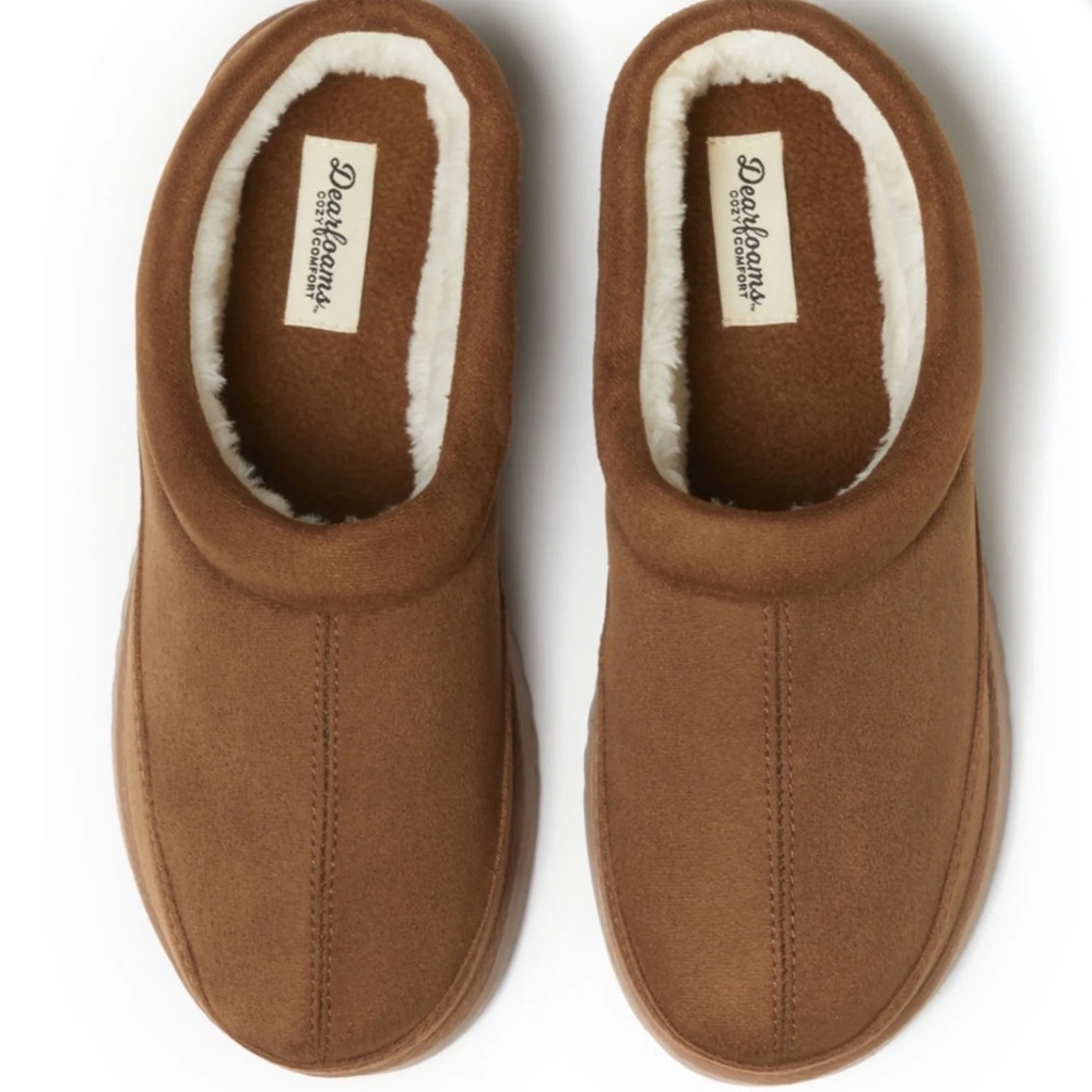 Dearfoams Chestnut Cozy Comfort Women’s Clog Slippers - Picture 2 of 6